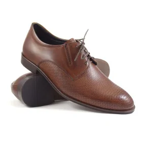Buty męskie Pilpol Prato PW167 B203 Brązowe Derby