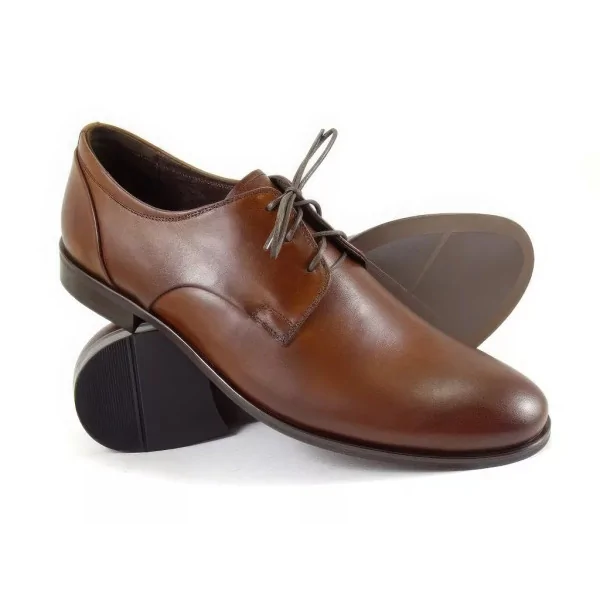 Derby męskie ciemny koniak Premium Pilpol 1609