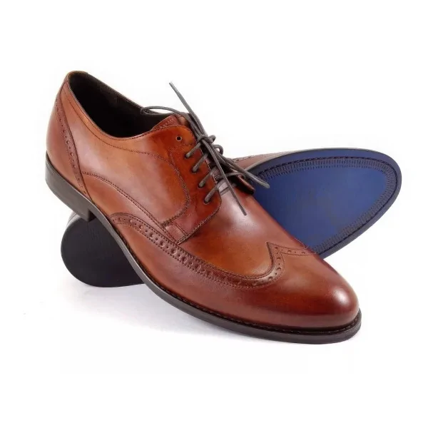 Brogsy derby męskie brązowe Premium Pilpol 1639