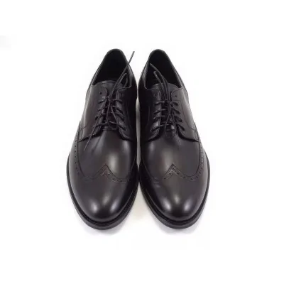 Brogsy derby męskie czarne Pilpol 1639 – buty wizytowe skórzane