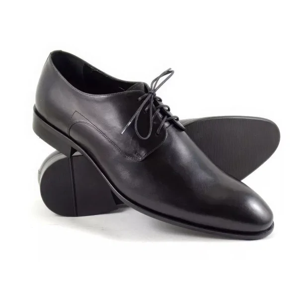 Derby męskie czarne skórzane lico Pilpol 1480