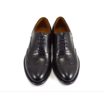 Oxfordy męskie czarne 1666 – Brogsy Premium