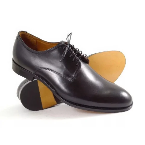 Derby męskie czarne Exclusive Pilpol Prato PW083