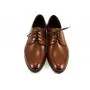 Buty męskie Pilpol 0031 B158 Brązowe Derby