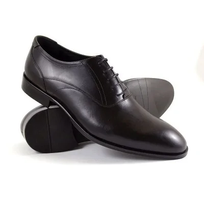 buty męskie Pilpol Prato PW063 C1 Czarne Oxfordy