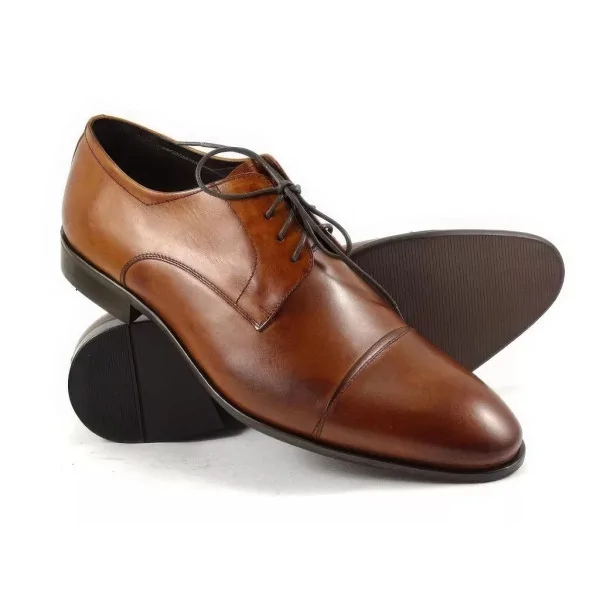 Derby męskie koniakowe Pilpol 1488 Premium