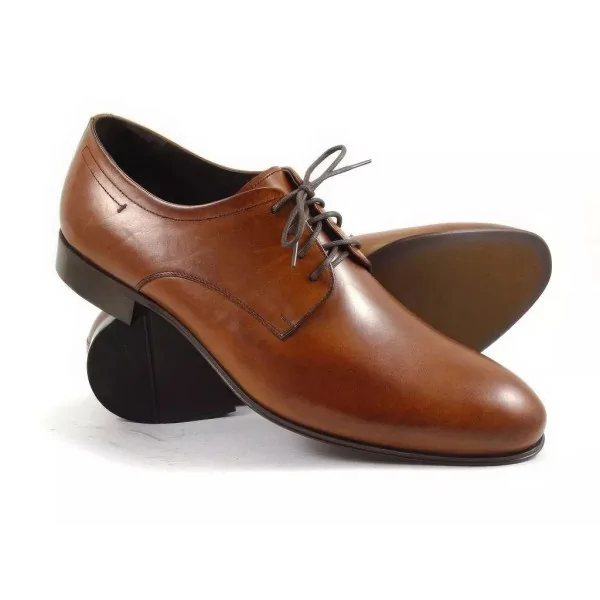 Derby męskie koniakowe Pilpol Prato PW052 Premium