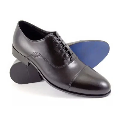 Oxfordy męskie czarne Pilpol Prato PW022 cap toe