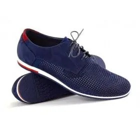 buty męskie Pilpol Prato PC088 M660 Granatowe Półbuty Casual na