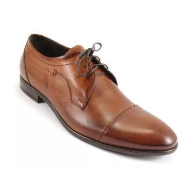 Derby męskie koniakowe Pilpol 1675 – eleganckie buty skórzane Derby męskie koniakowe Pilpol 1675 – eleganckie buty skórzane