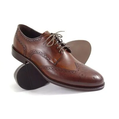 Buty męskie Pilpol Prato PW081 M250 Brązowe Brogsy-Derby