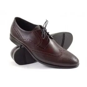 buty męskie Pilpol 1737 K218 Burgundowe Brogsy-Derby