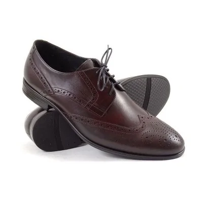 buty męskie Pilpol 1737 K218 Burgundowe Brogsy-Derby