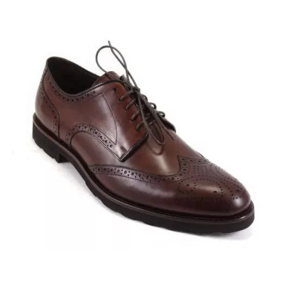 Oxford brogsy męskie orzech PW044 – premium lekka podeszwa