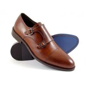 buty męskie Pilpol 1669 B203 Brązowe Monki