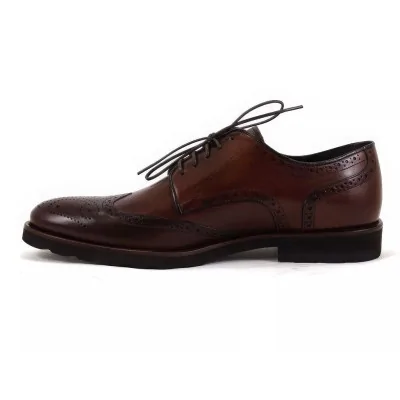 Oxford brogsy męskie orzech PW044 – premium lekka podeszwa