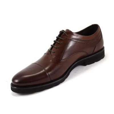 Derby męskie orzech PW045 – premium lekka podeszwa