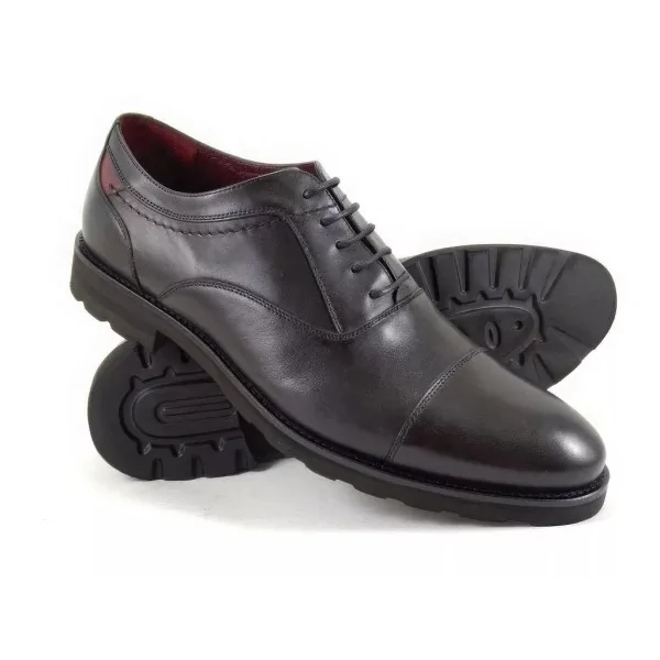 Buty derby męskie czarne PW045 premium