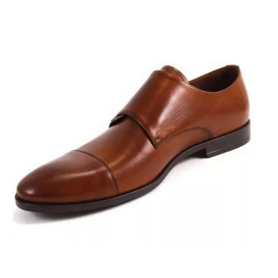 Monki męskie koniakowe 1717 – eleganckie buty z klamrami Monki męskie koniakowe 1717 – eleganckie buty z klamrami