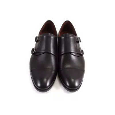 Monki męskie czarne 1717 – eleganckie buty z klamrami