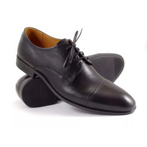 Derby męskie czarne 1709 regular