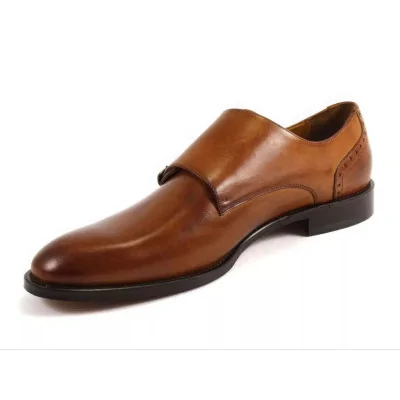 Monki męskie koniakowe PW113 – buty wizytowe exclusive Monki męskie koniakowe PW113 – buty wizytowe exclusive