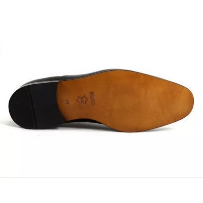 Czarne oxfordy męskie PW114 exclusive – eleganckie buty wizytowe