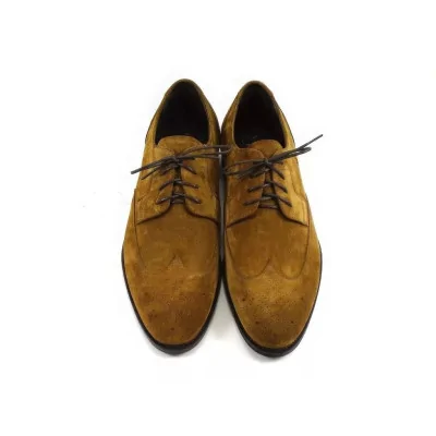 Brązowe Brogsy Męskie Zamszowe Pilpol Prato PC068 Brązowe Brogsy Męskie Zamszowe Pilpol Prato PC068