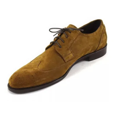 Brązowe Brogsy Męskie Zamszowe Pilpol Prato PC068 Brązowe Brogsy Męskie Zamszowe Pilpol Prato PC068