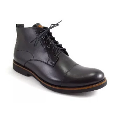 Trzewiki zimowe czarne – męskie buty zimowe na zamek Trzewiki zimowe czarne – męskie buty zimowe na zamek