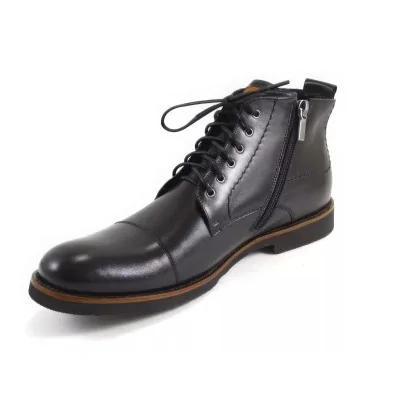 Trzewiki zimowe czarne – męskie buty zimowe na zamek Trzewiki zimowe czarne – męskie buty zimowe na zamek