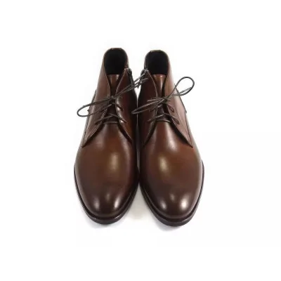 Trzewiki zimowe orzechowe – męskie buty zimowe premium