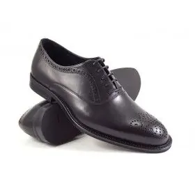 buty męskie Pilpol Prato PW161 C1 Czarne Brogsy-Derby