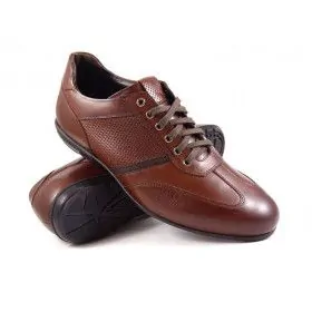 buty męskie Pilpol Prato PW180 B316 Brązowe Półbuty Casual