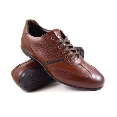 Buty męskie Pilpol Prato PW180 B316 Brązowe Półbuty Casual
