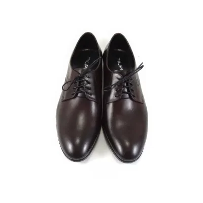 Burgundowe Derby Męskie Pilpol 1735 Regular Burgundowe Derby Męskie Pilpol 1735 Regular