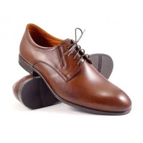 buty męskie Pilpol 1746 B316 Brązowe Derby Wyższa Tęgość