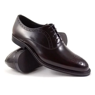 buty męskie Pilpol Prato PW161 K339 Bordo Brogsy-Derby