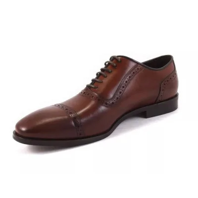 Oxford Brogowany Orzech – Orzechowe Oxfordy Cap Toe Męskie PW134 Premium Oxford Brogowany Orzech – Orzechowe Oxfordy Cap Toe Męskie PW134 Premium