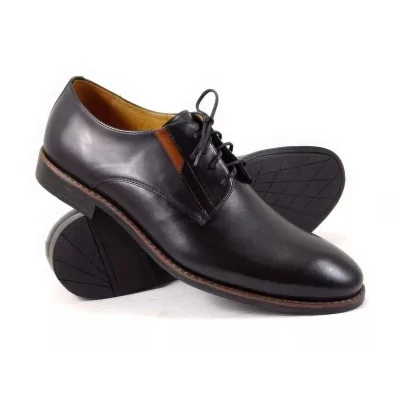 półbuty czarne casual skórzane