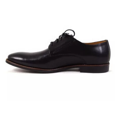 Półbuty czarne casual – męskie półbuty skórzane