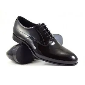buty męskie Pilpol Prato PW051 LC Czarne Lakierowane Oxfordy