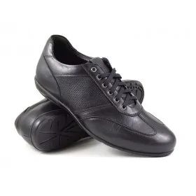 buty męskie Pilpol Prato PW180 C227 Czarne Półbuty Casual
