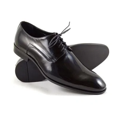 buty męskie Pilpol 1480 LC Czarne Lakierki Derby