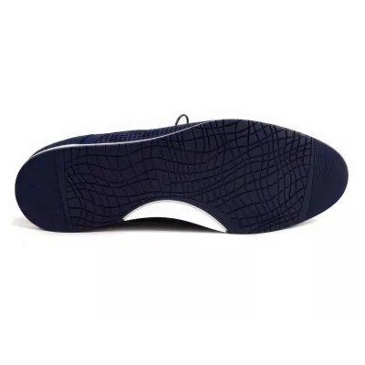 Derby Ażurowe Granatowe Casual – Letnie Derby Męskie Granatowe Perforowane