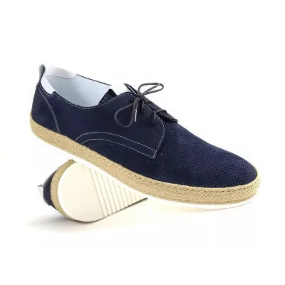 granatowe półbuty letnie ażurowe Pilpol PC142 perforowane