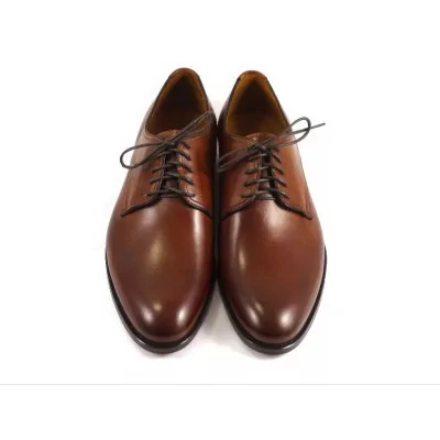 Derby męskie brązowe Exclusive – skórzana podeszwa Derby męskie brązowe Exclusive – skórzana podeszwa