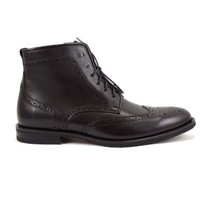 buty męskie Pilpol Prato PW6037 W687 Czarne Trzewiki Brogs na