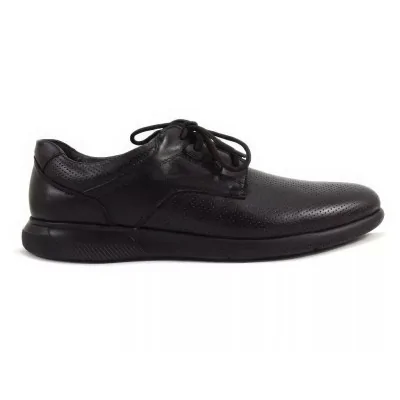 Półbuty Casual Perforowane Czarne – Letnie Półbuty Męskie Perforowane