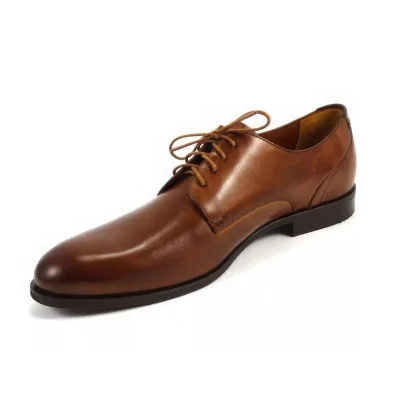 Derby Męskie Koniakowe – Skórzane Derby Męskie Koniak Premium Derby Męskie Koniakowe – Skórzane Derby Męskie Koniak Premium